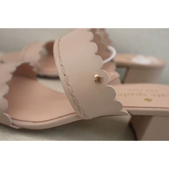 Kate Spade Women's Sz 6B Mauve Pink Chrissie Scalloped Trim Double Strap Sandals - Picture 8 of 10